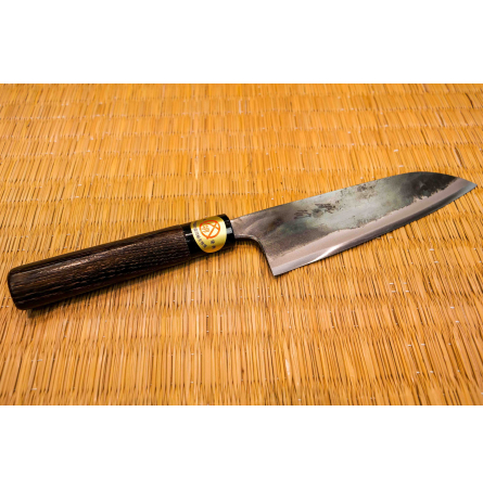 Couteau Santoku brut de forge 16.5cm Haiku Blue Carbon