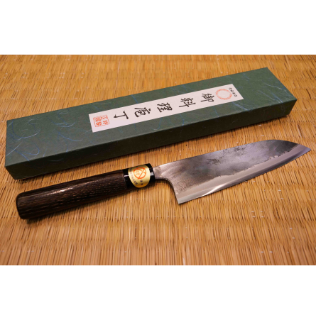 Couteau Santoku brut de forge 16.5cm Haiku Blue Carbon