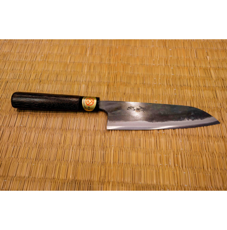 Couteau Santoku brut de forge 16.5cm Haiku Blue Carbon