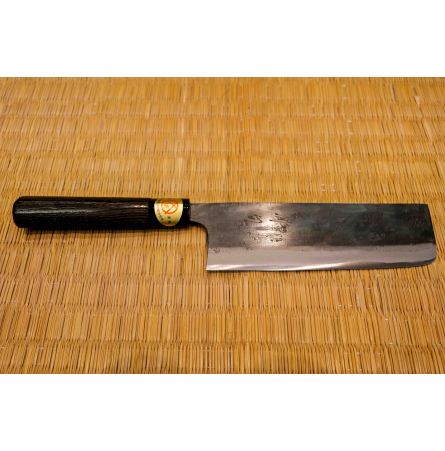 Couteau Nakiri brut de forge 16.5cm Haiku Blue Carbon