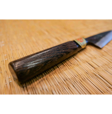 Couteau Petty Ko-Yanagi brut de forge 13.5cm Haiku Blue Carbon