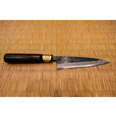 Couteau Petty Ko-Yanagi brut de forge 13.5cm Haiku Blue Carbon